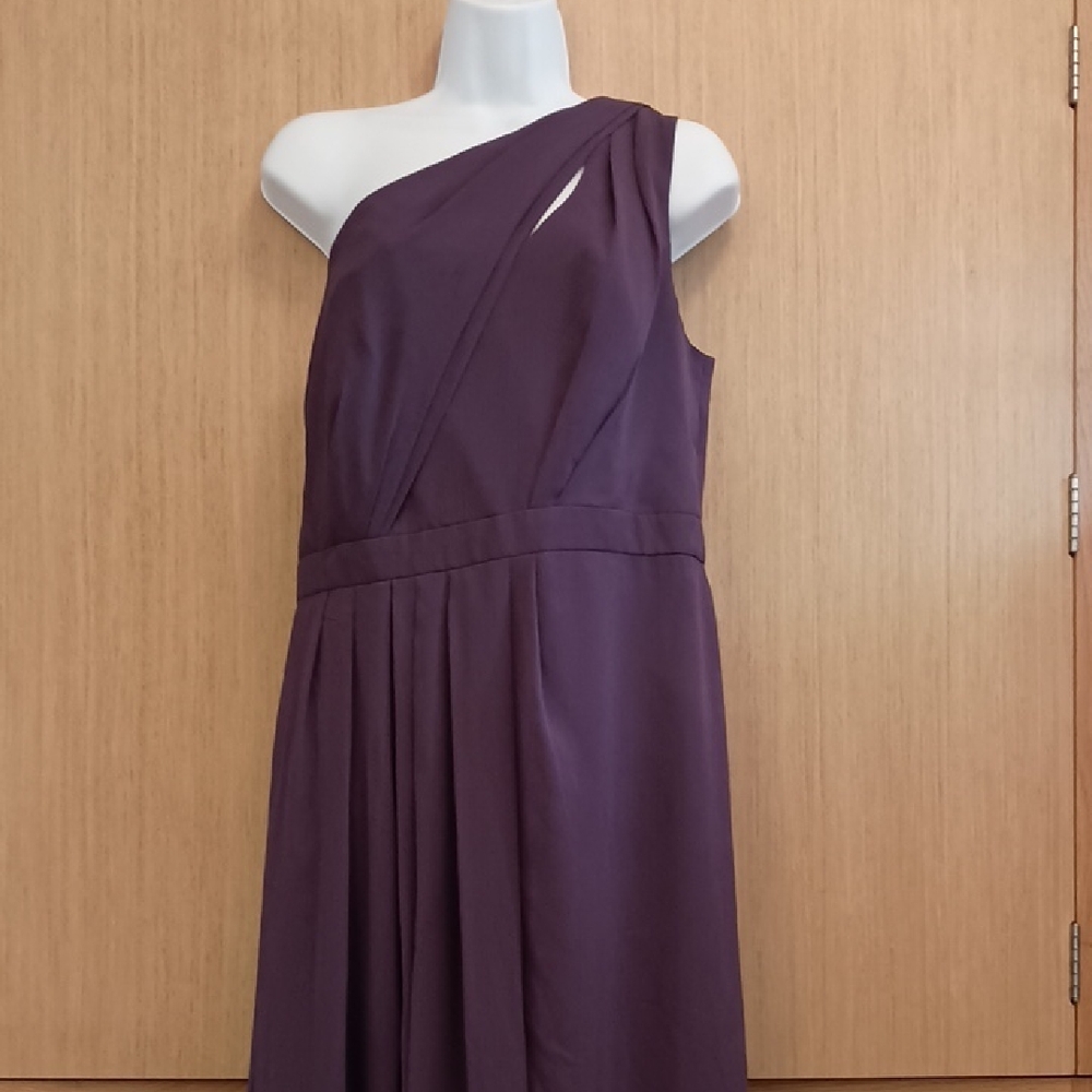 +SZ NWT SZ 14 Plum Formal Chiffon By David's Bridal